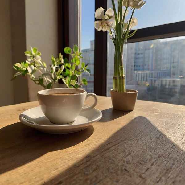 Подредено бюро с мека дневна светлина